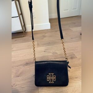 Tory Burch Black and Gold Crossbody Bag